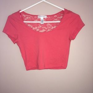 Coral crop top